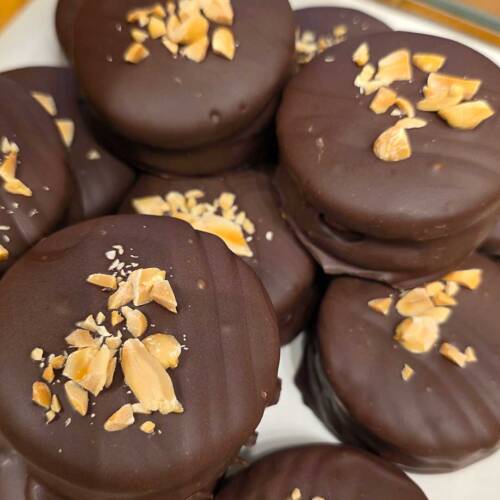 alfajor cacahuete y caramelo salado Deleitería Bilbao