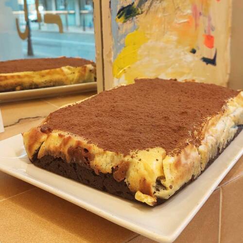 brownie cheesecake Deleitería Bilbao
