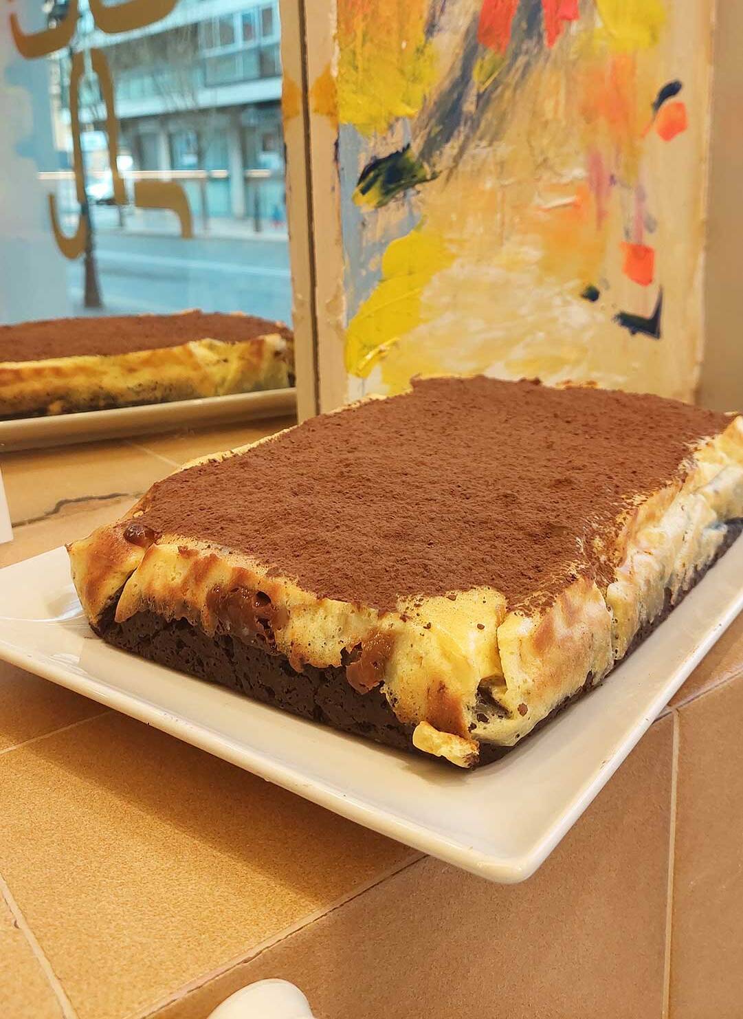 brownie cheesecake Deleitería Bilbao