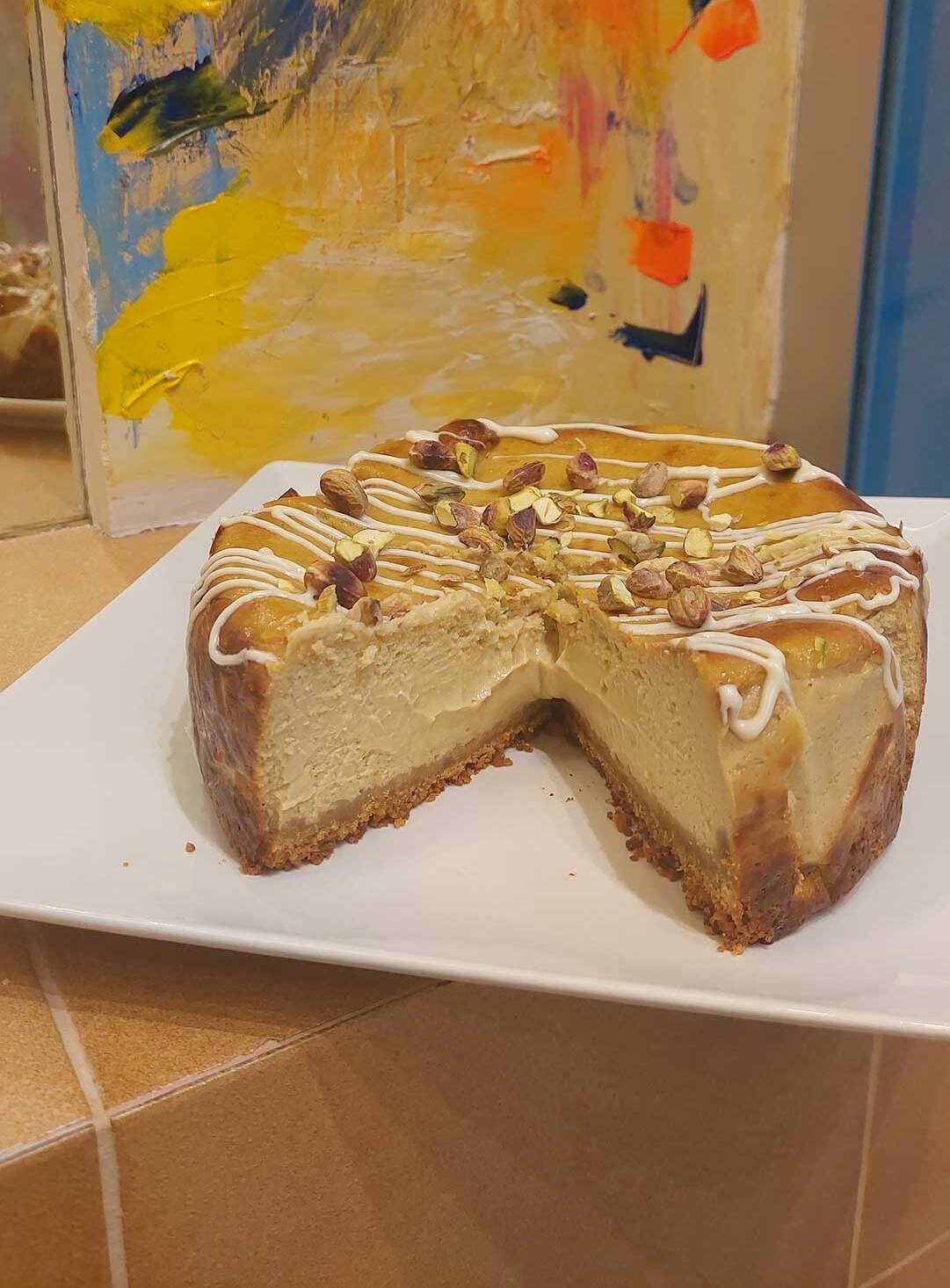 cheesecake pistacho Deleitería Bilbao