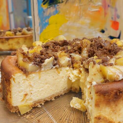 Tarta de Queso de Manzana y Crumble