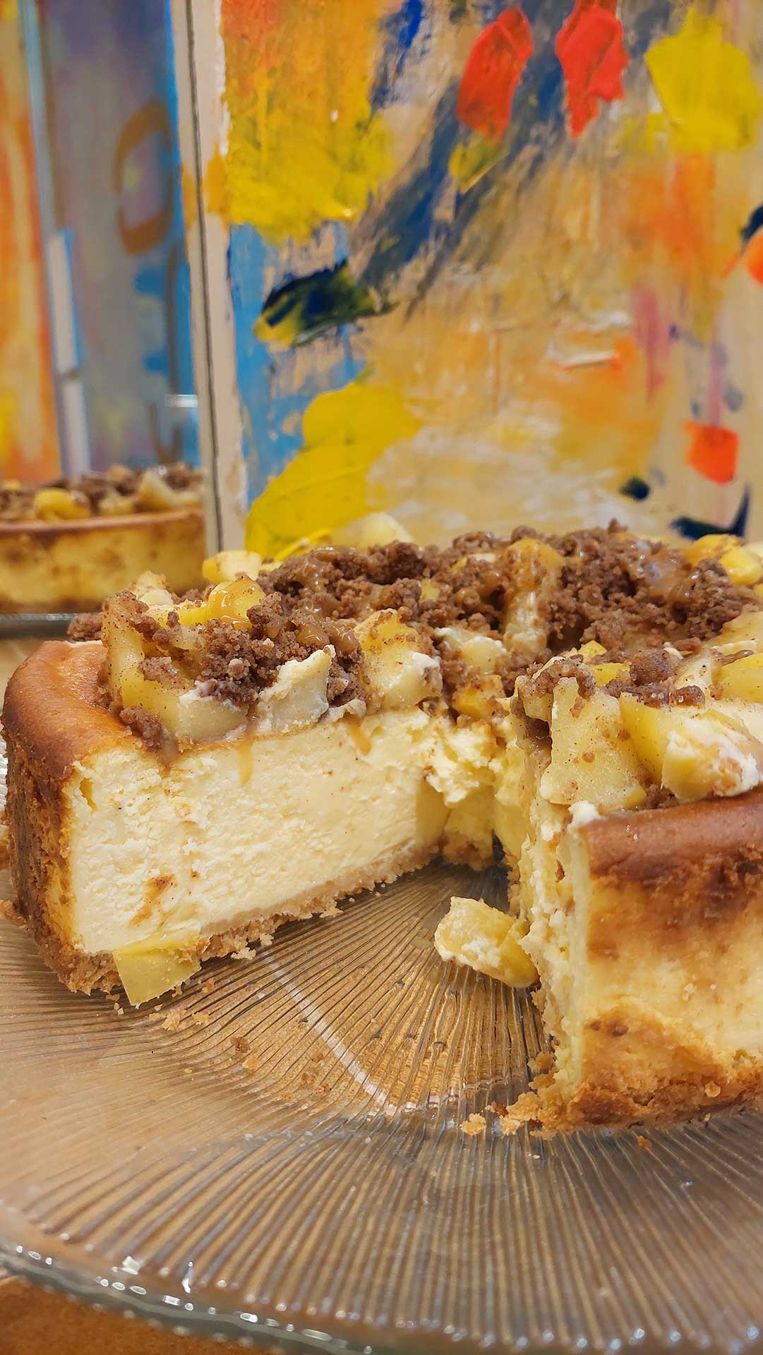 Tarta de Queso de Manzana y Crumble
