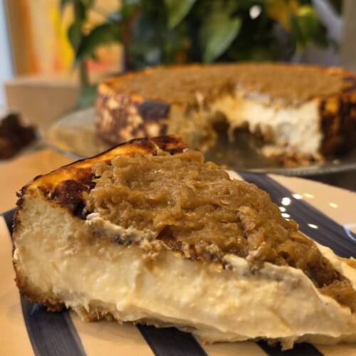 Tarta de Queso De Cabra y Cebolla Caramelizada